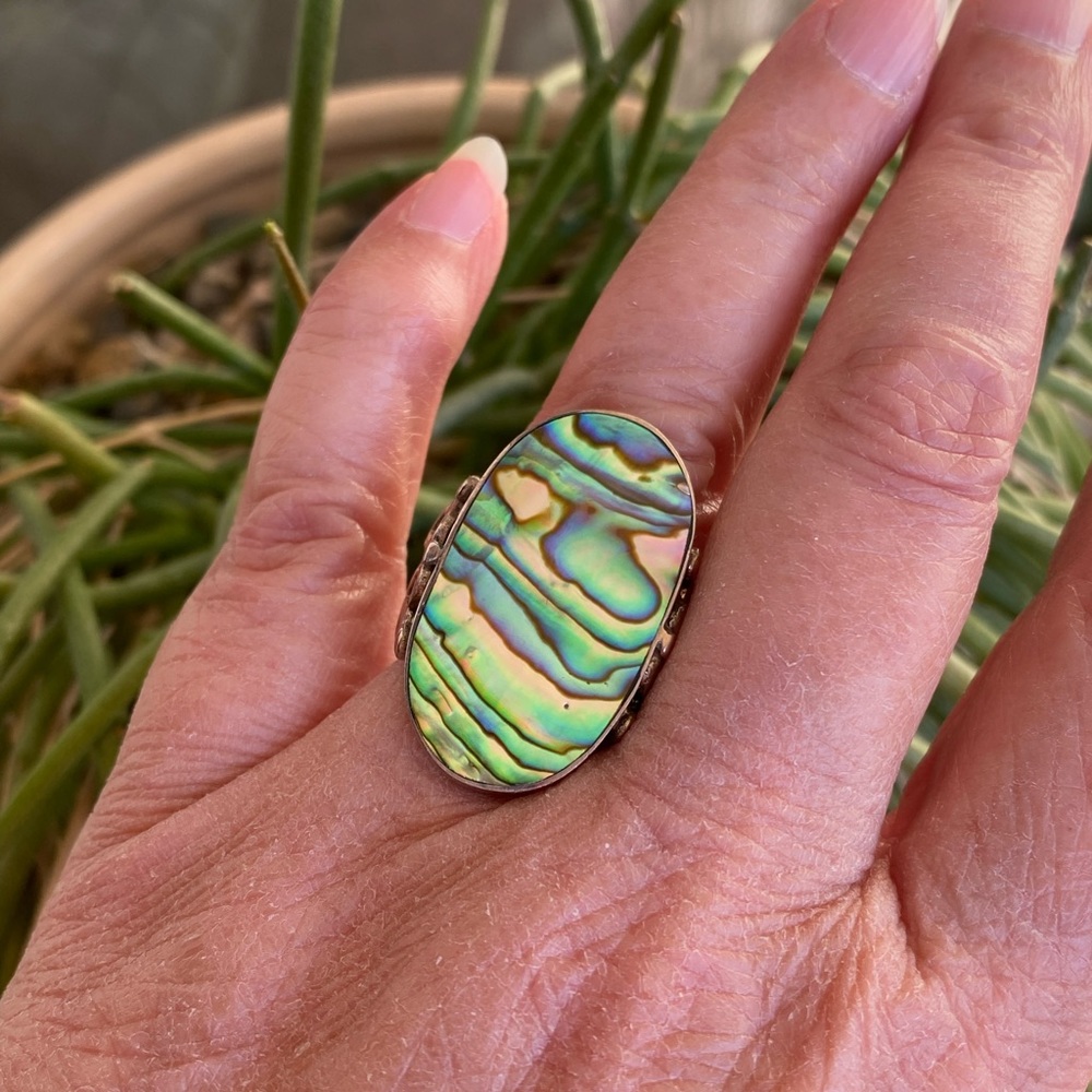 Abalone Sterling Ring - Picture 4 of 4